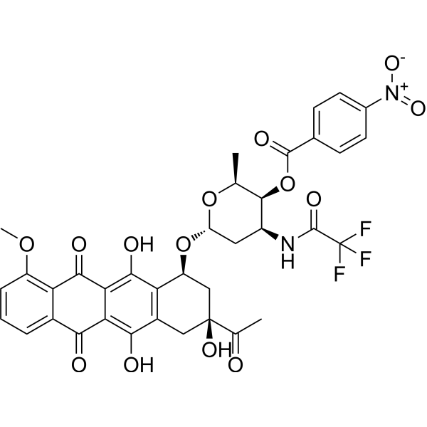 N-Trifluoroacetamido-4′-p-nitrobenzoyl daunorubicin 52583-24-1